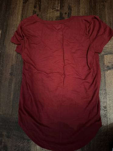 SO red v-neck t-shirt