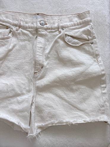 The Loft  White Denim Shorts