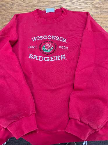 Lee Vintage  Wisconsin Badgers Rose Bowl 2000 Crewneck