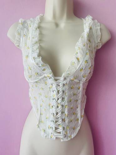 Pretty Little Thing Floral Chiffon Boned Corset