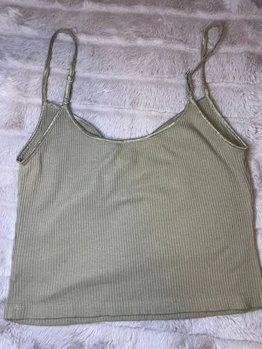 American Eagle Outfitters Adjustable Carmel Brown Tank With Scrunch