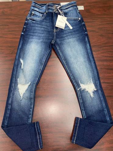 KanCan USA NWT KanCan Maurices High Rise Crop Distressed Denim Jeans Size 23x25