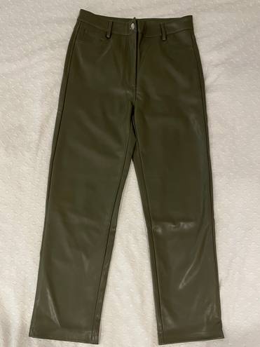 Shinestar Green Leather Pants