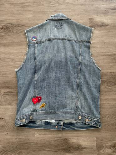 American Eagle Denim Patchwork Vest