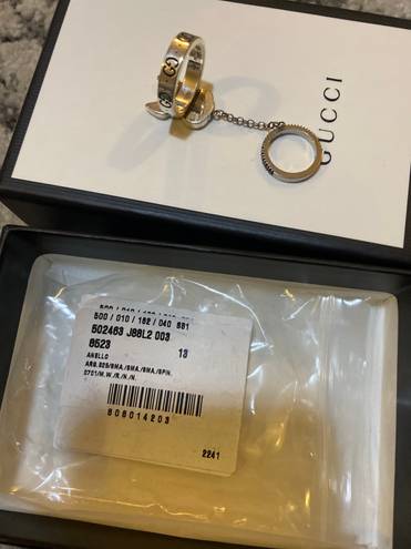 Gucci Spinel Bosco & Orso Double Ring size US 6.5