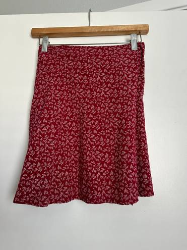 Brandy Melville Wrap Skirt Red