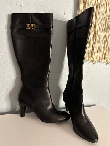 Ralph Lauren Black Knee High Boots