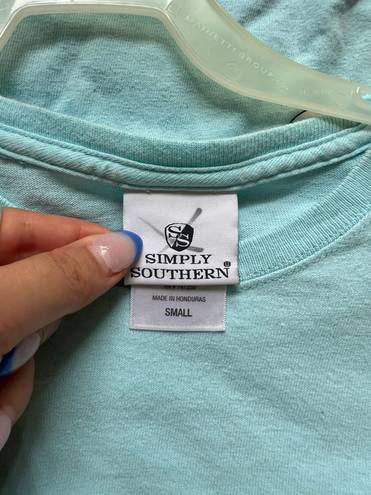 Simply Southern T-Shirt Teal Blue Small