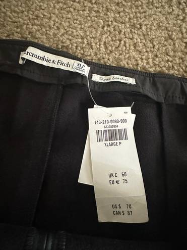 Abercrombie & Fitch Faux Black Leather Pencil Skirt