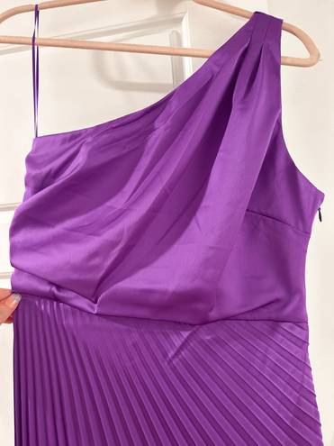 Sam Edelman One Shoulder Ruched Dress- Purple