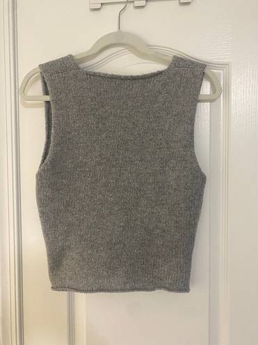 Rumor Boutique LF RUMORED TRENDING GREY KNIT VEST 