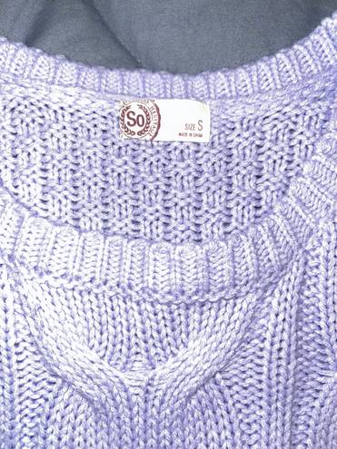 SO Light Purple Knit Sweater Small