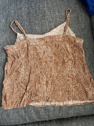 JC Penny Brown Snakeskin Crop Tank