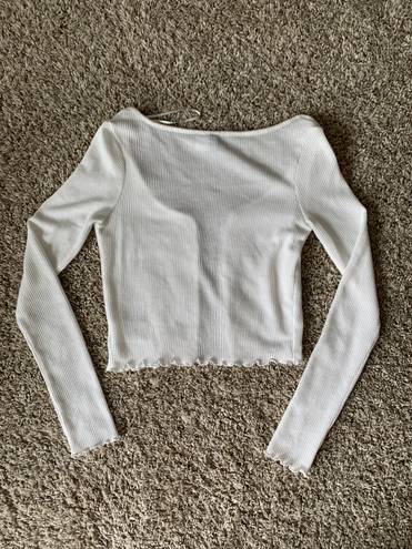 Divided Long Sleeve Sweater Top