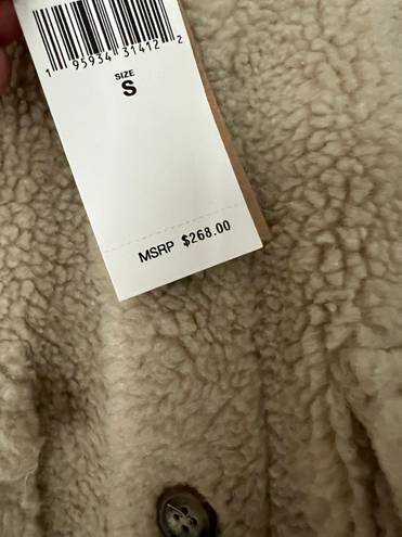 Polo Ralph Lauren Womens Teddy Sherpa Shearling Tan Jacket SMALL