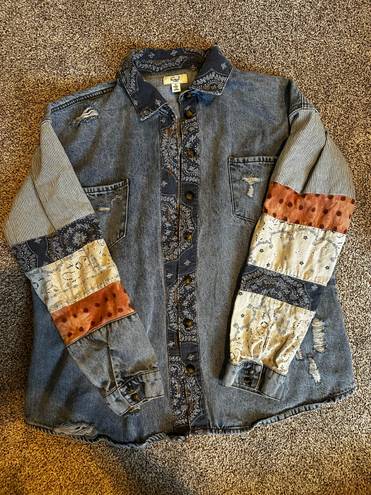 easel Patchwork Denim Jacket