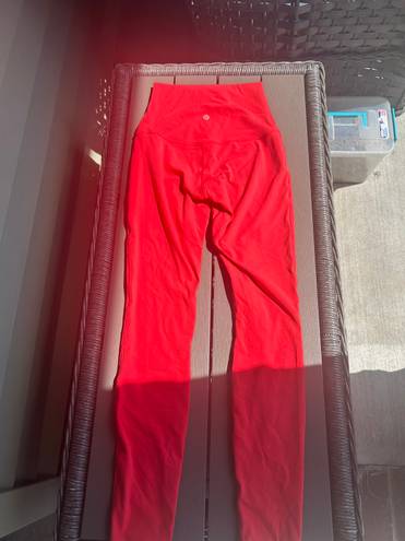 Lululemon Red Align Leggings 28”