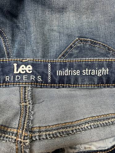 Lee Riders Midrise Straight Dark Wash Jeans Size 8