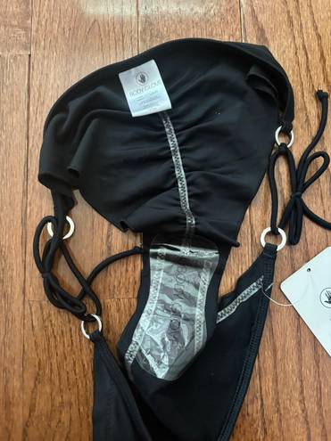 Body Glove NWT  SMOOTHIES BRASILIA SIDE-TIE BIKINI BOTTOM - BLACK