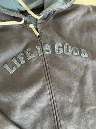 Life is Good Oversized Hoodie Zip Up