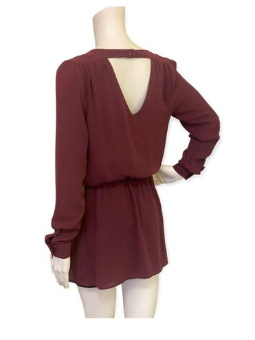 Cache Caché Maroon Casual Open Back Top