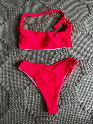 SheIn neon pink bikini set 