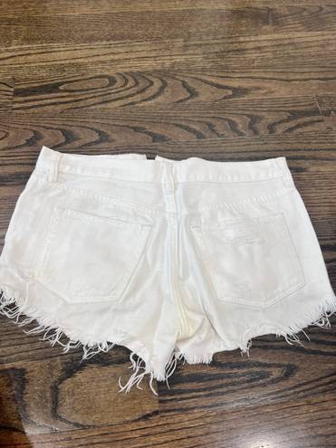 Free People Coral Denim Shorts