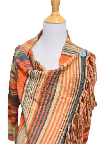 Military Hippie women’s fringe sweater poncho xl