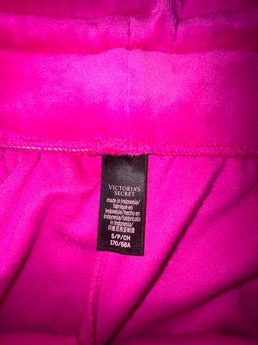 Victoria's Secret Hot Pink Velvet Sweat Pants