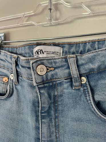 ZARA Light Waist High Waisted Denim Jean Shorts