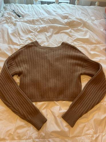 Hollister Brown cropped  sweater