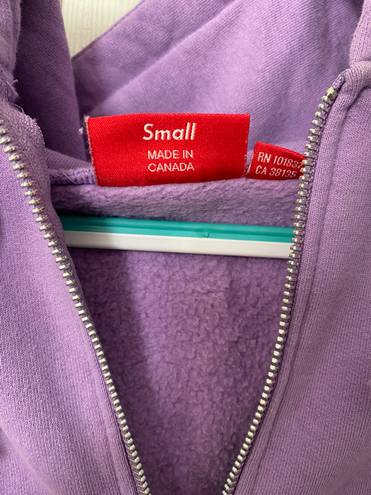 Supreme World Famous Zip Up Hooded Sweatshirt Violet