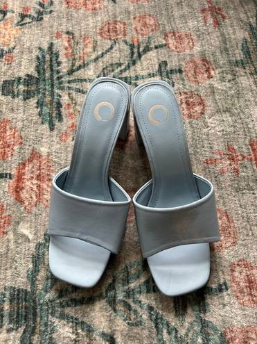 Journee Collection Pastel blue Mule Sandal Heels