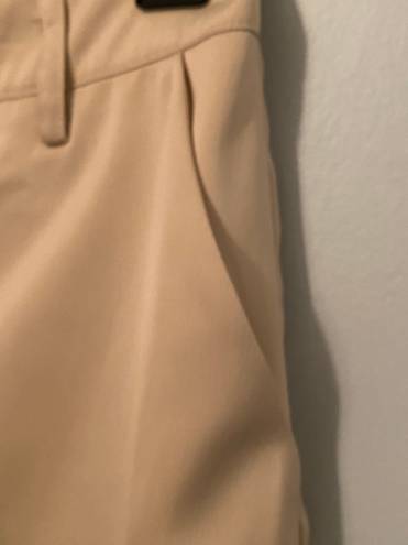 Glam | Beige Belt Loop Flowy Skort with Pockets