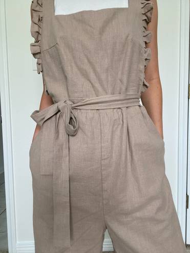 Mable Tan Ruffle Jumper Size M