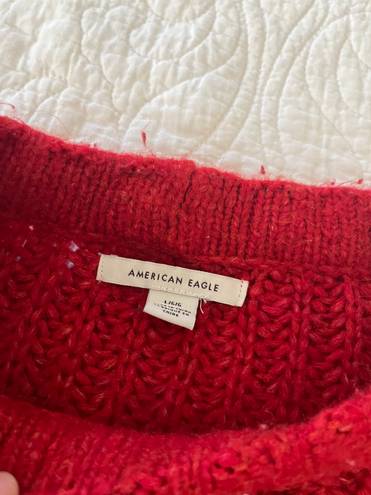 American Eagle Red Knit Sweater