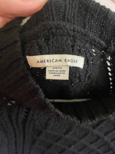 American Eagle Black Semi-Cropped Sweater