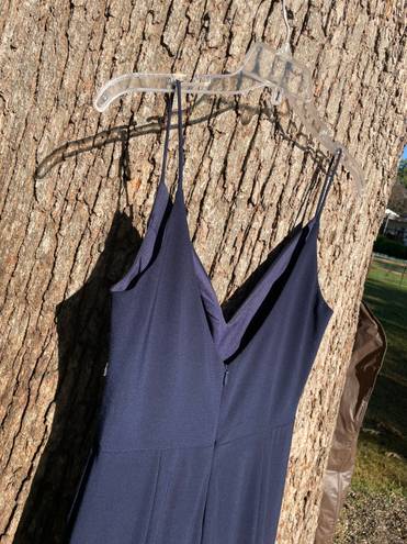 Jump NWOT Y2K 2000s  Apparel Size 5/6 Navy Blue Maxi Side Slit Formal Dress