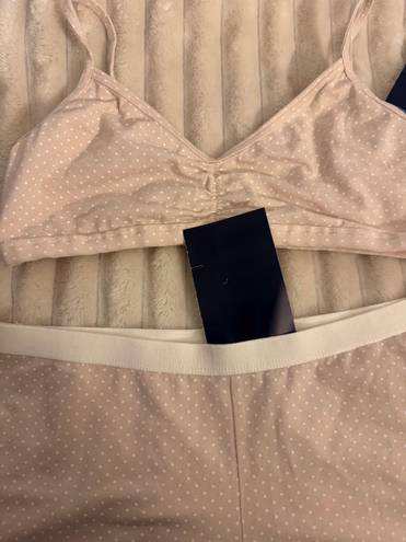 Brandy Melville Pink Polka Dot Set