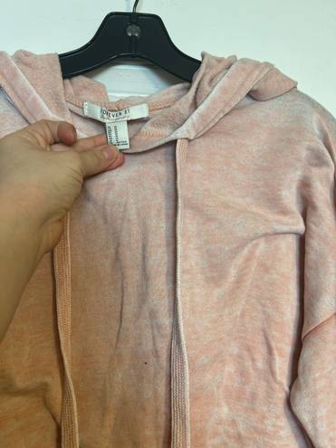 Forever 21  MD Light Pink Hood Cropped Pull Over 