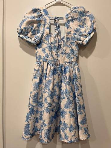 SheIn Blue Floral Babydoll Dress