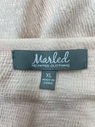 Marled Reunited Clothing Light Pink Short Sleeve Blouse Size X-Large