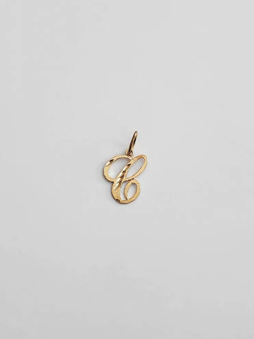 Tehrani Jewelry 14k Real Gold Initial "C" Pendant | Charm- Real 14k Gold Letter "C" Pendant for Him/Her- Gold Initial | Letter "C" Pendant Charm |