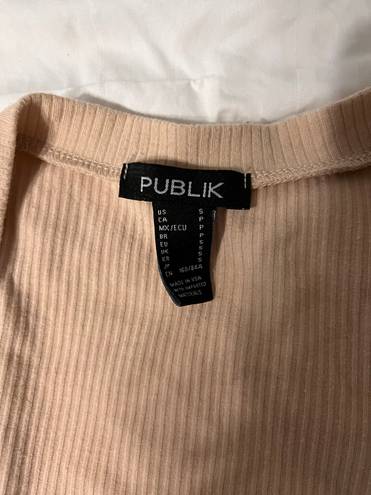 Publik Beige Going Out Polo Top