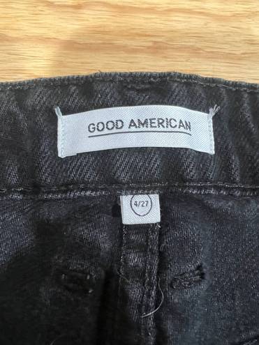 Good American Black High Waisted Shorts