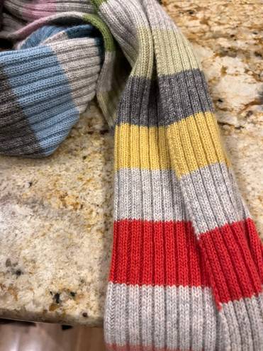 Etcetera Mindy Scarf Angora Lambswool Nylon Viscose Cashmere Cozy Striped New