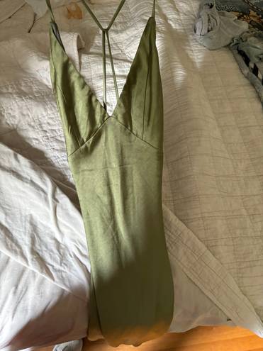 Hello Molly Green Satin Dress