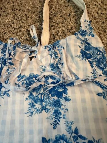 White Fox Boutique White Fox Blue Floral Top