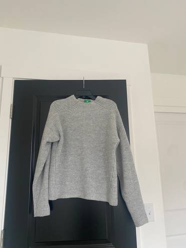 Ribbed Grey Sweater Gray Size L