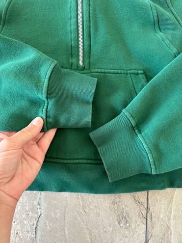 Lululemon Scuba Oversized Half-Zip Hoodie in Everglade Green